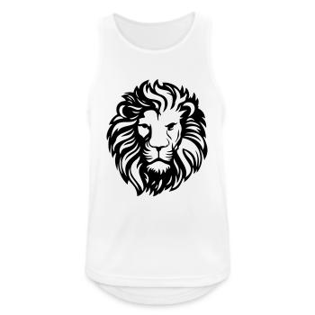 lion - Débardeur respirant Homme - blanc - Devant - Nick (188cm)
