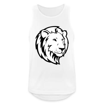 lion - Débardeur respirant Homme - blanc - Devant - Nick (188cm)