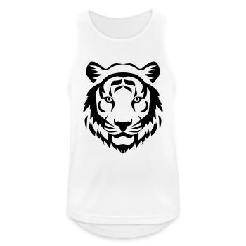 Felin Dschungel-Tigerkopf - Männer Tank Top atmungsaktiv - Weiß - Vorne - Nick (188cm)