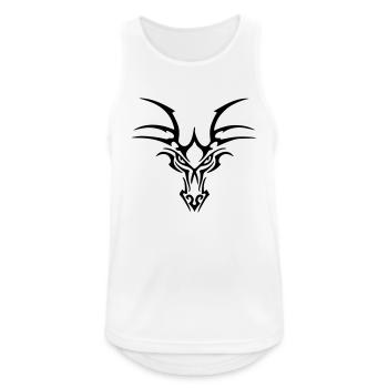 dragon head - Men's Breathable Tank Top - white - Front - Nick (188cm)