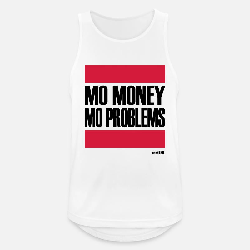 MORE MONEY MORE PROBLEMS - Men's Breathable Tank Top - white