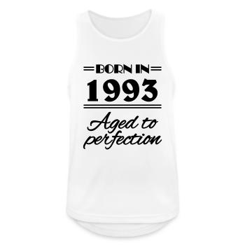 Born in 1993 Aged to perfection - Männer Tank Top atmungsaktiv - Weiß - Vorne - Nick (188cm)