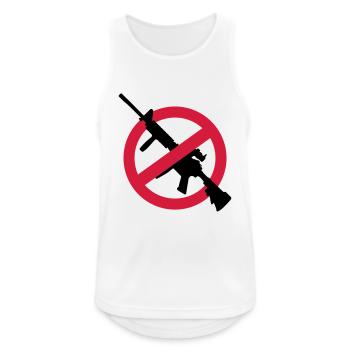 Anti Weapons Against Weapons Rifle Ban Demo Guns - Men's Breathable Tank Top - white - Front - Nick (188cm)