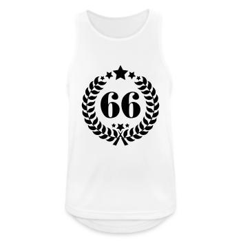 66ter couronne anniversaire Numéro 66 Year Old - Débardeur respirant Homme - blanc - Devant - Nick (188cm)