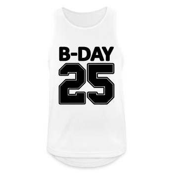 Rückennummer 25 / 25. Geburtstag Bday Trikot Zahl - Männer Tank Top atmungsaktiv - Weiß - Vorne - Nick (188cm)