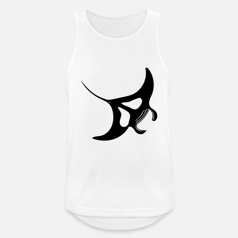 Manta Ray Vector - Men's Breathable Tank Top - white