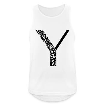 Buchstabe Y - Männer Tank Top atmungsaktiv - Weiß - Vorne - Nick (188cm)