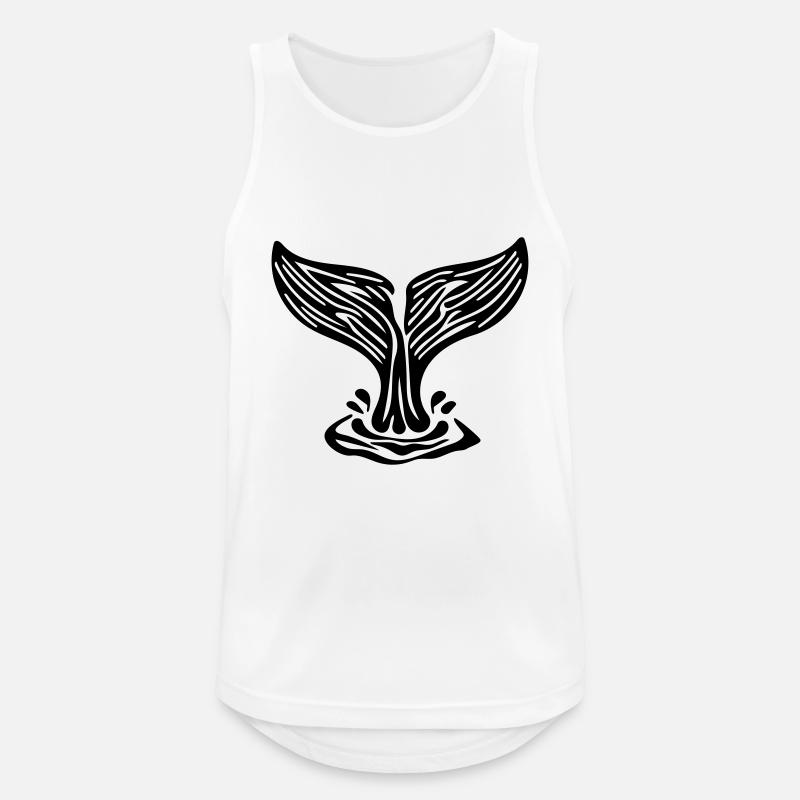 Wal Fluke Vector - Männer Tank Top atmungsaktiv - Weiß