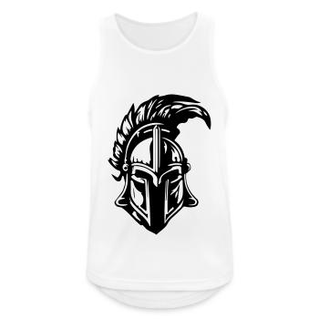 Casque Spartan Symbole Sparta - Débardeur respirant Homme - blanc - Devant - Nick (188cm)