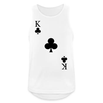 Cross King Playing Card Costume Card Game Carnaval - Débardeur respirant Homme - blanc - Devant - Nick (188cm)