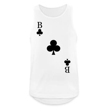 Cross Jack Playing Card Costume Card Game Carnival - Débardeur respirant Homme - blanc - Devant - Nick (188cm)