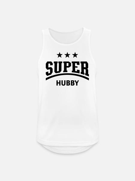 Super Hubby (Husband) - Men's Breathable Tank Top - white