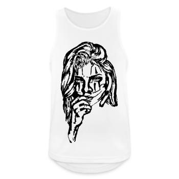 Tatto Flirting Girl Woman Men Tatto Motif - Débardeur respirant Homme - blanc - Devant - Nick (188cm)