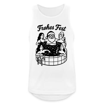 Santa Claus Weihnachtsmann Whirpool  - Männer Tank Top atmungsaktiv - Weiß - Vorne - Nick (188cm)