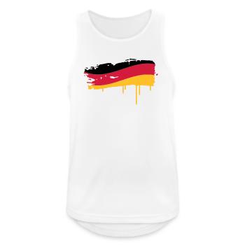 Allemagne flag peint avec un coup de pinceau - Débardeur respirant Homme - blanc - Devant - Nick (188cm)