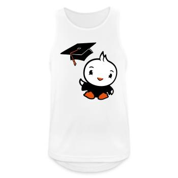 Oiseau Graduation Collège Graduation Chapeau École - Débardeur respirant Homme - blanc - Devant - Nick (188cm)