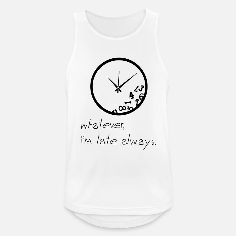 Late Clock - Männer Tank Top atmungsaktiv - Weiß