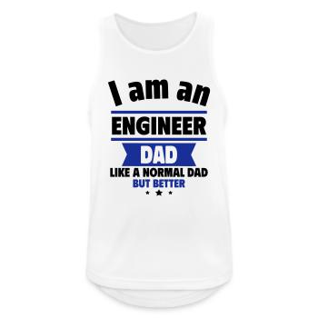 Papa Ingenieur, Vatertagsgeschenk - Männer Tank Top atmungsaktiv - Weiß - Vorne - Nick (188cm)