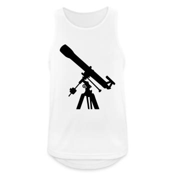Teleskop - Männer Tank Top atmungsaktiv - Weiß - Vorne - Nick (188cm)