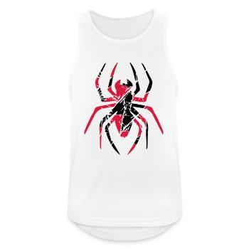 red scratch cracks spider logo design disgusting horror - Men's Breathable Tank Top - white - Front - Nick (188cm)