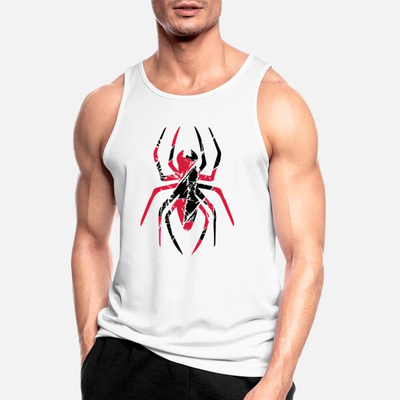 rot kratzer risse spinne logo design ekelig horror Männer Tank Top atmungsaktiv