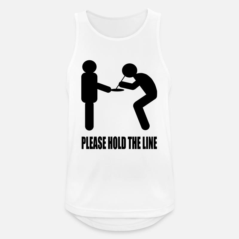 Please Hold The Line - Männer Tank Top atmungsaktiv - Weiß