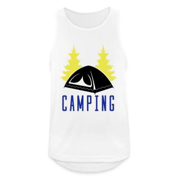 camping - Men's Breathable Tank Top - white - Front - Nick (188cm)