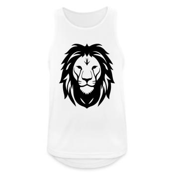 Felin Dschungel Löwenkopf - Männer Tank Top atmungsaktiv - Weiß - Vorne - Nick (188cm)