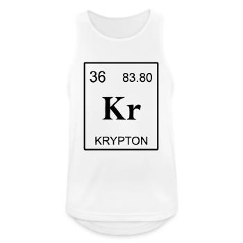 Krypton - Männer Tank Top atmungsaktiv - Weiß - Vorne - Nick (188cm)