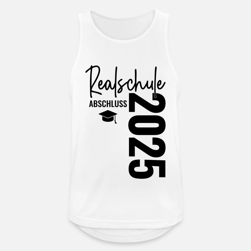 Abschluss 2025 Realschule - Männer Tank Top atmungsaktiv - Weiß