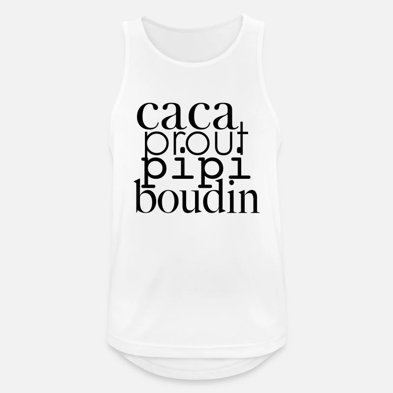 CACA prout Spule Pee - Männer Tank Top atmungsaktiv - Weiß