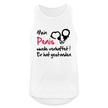 penis - Men's Breathable Tank Top - white - Front - Nick (188cm)