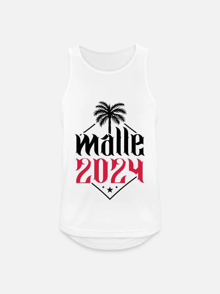 Malle 2024 - Männer Tank Top atmungsaktiv - Weiß