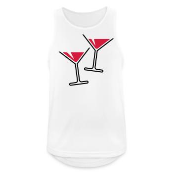 XDesign mit doppeltem Spaßfaktor in rot. - Männer Tank Top atmungsaktiv - Weiß - Vorne - Nick (188cm)
