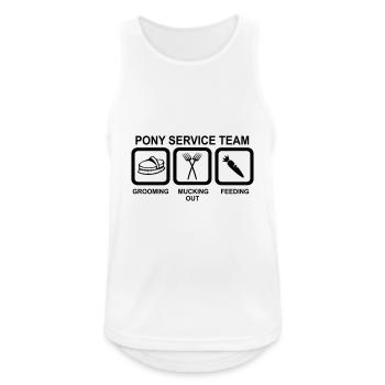 Pony - Männer Tank Top atmungsaktiv - Weiß - Vorne - Nick (188cm)