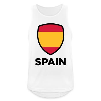 Drapeau national de l Espagne - Débardeur respirant Homme - blanc - Devant - Nick (188cm)