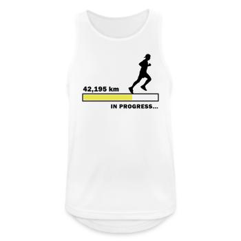 42.195 km in Progress - Men's Breathable Tank Top - white - Front - Nick (188cm)