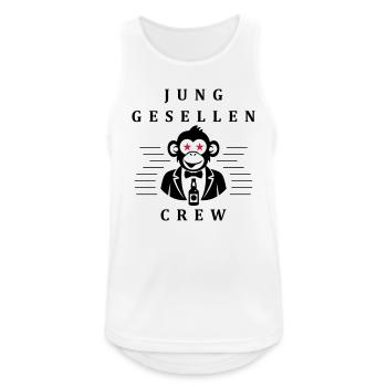 Junggesellen Crew - Männer Tank Top atmungsaktiv - Weiß - Vorne - Nick (188cm)