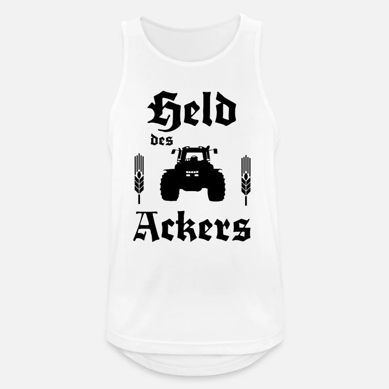 Held des Ackers Trecker - Männer Tank Top atmungsaktiv - Weiß