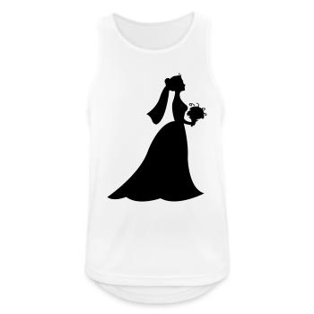 braut - Männer Tank Top atmungsaktiv - Weiß - Vorne - Nick (188cm)