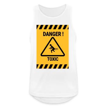 Danger toxic - Débardeur respirant Homme - blanc - Devant - Nick (188cm)