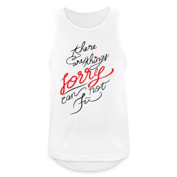 Sorry - Men's Breathable Tank Top - white - Front - Nick (188cm)