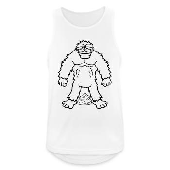 haufen kacke haeufchen gestank scheisse kot yeti m - Männer Tank Top atmungsaktiv - Weiß - Vorne - Nick (188cm)