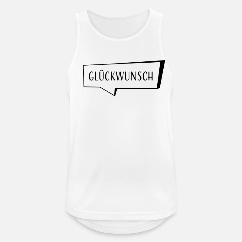 Speech bubble congratulations - Men's Breathable Tank Top - white