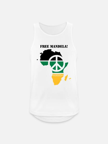 free mandela - Männer Tank Top atmungsaktiv - Weiß