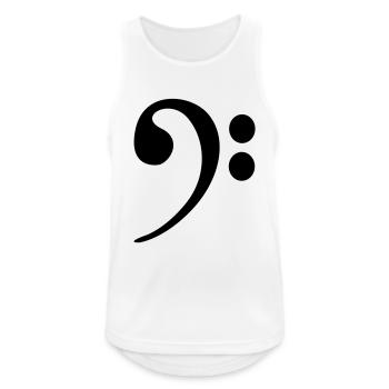 bass clef - Männer Tank Top atmungsaktiv - Weiß - Vorne - Nick (188cm)