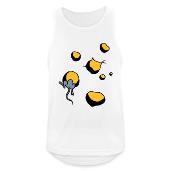 maus - Männer Tank Top atmungsaktiv - Weiß - Vorne - Nick (188cm)