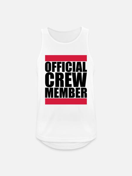 Official Crew Member Logo - Men's Breathable Tank Top - white
