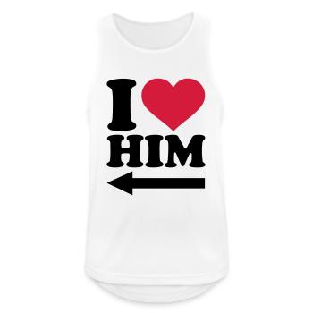 Freund - Männer Tank Top atmungsaktiv - Weiß - Vorne - Nick (188cm)