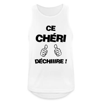 Chéri Love Chérie Amour Femme Mari Valentin - Men's Breathable Tank Top - white - Front - Nick (188cm)